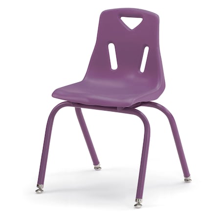 Jonti-Craft Berries Stacking Chair with Powder-Coated Legs, 16 in. Ht, Purple 8126JC1004